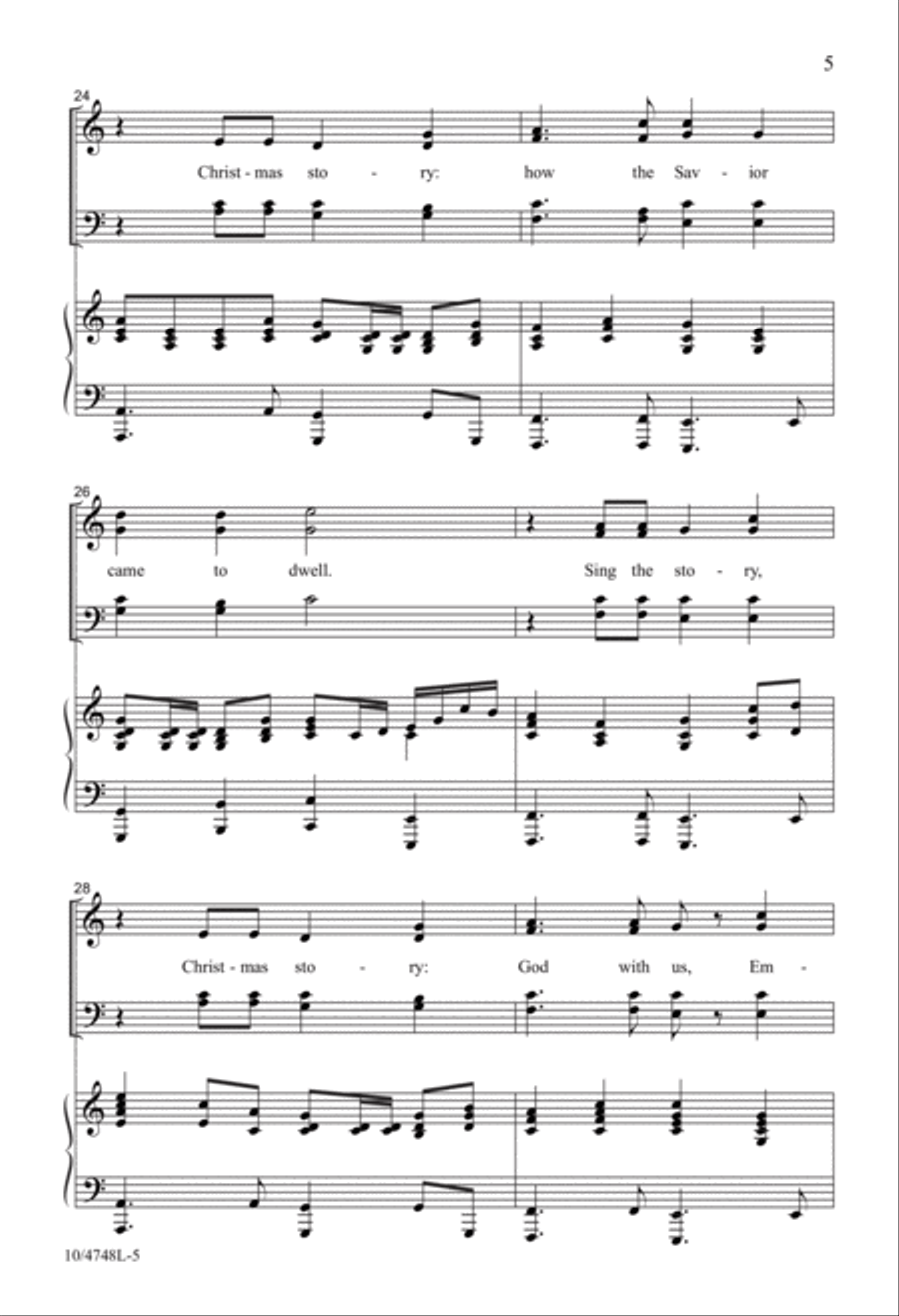 Sing Again the Christmas Story 4-Part scores gallery preview page 5