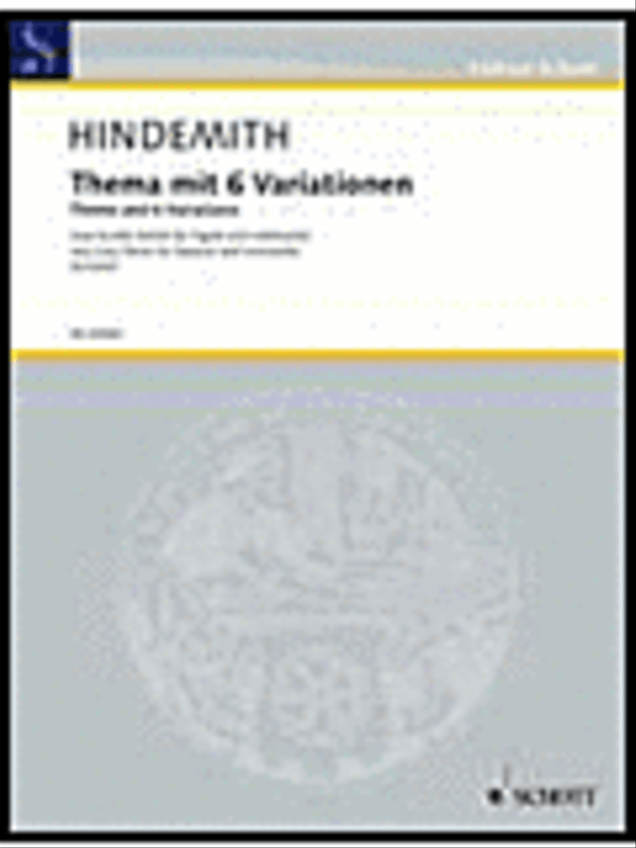 Paul Hindemith – Theme and Six Variations Bassoon scores gallery preview page 1
