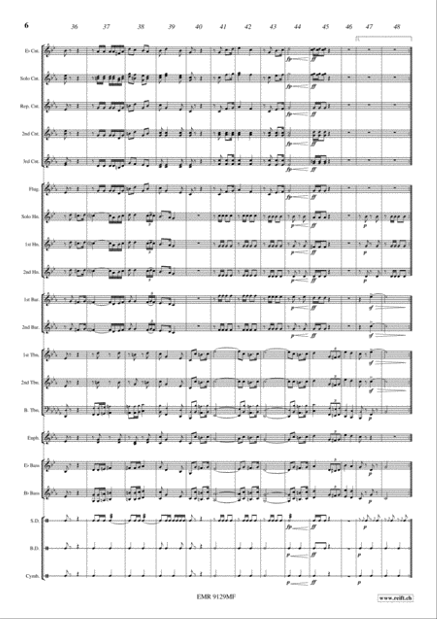 March Of Honor March Of Honor Brass Band scores gallery preview page 6