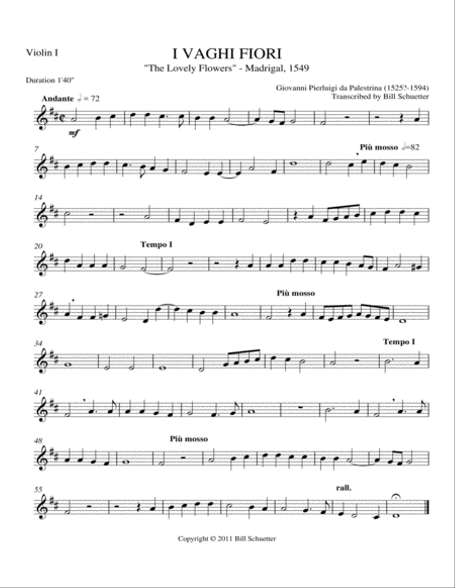 Vaghi Fiori String Quartet scores gallery preview page 3
