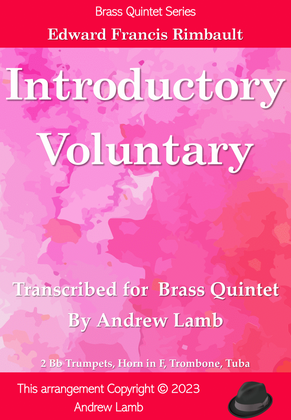 Book cover for Edward Rimbault | Introductory Voluntary | for Brass Quintet