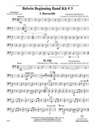 Belwin Beginning Band Kit #3: (wp) E-flat Tuba B.C.