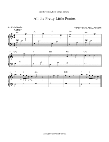 Easy Favorites, Vol. 2, Folk Songs, harp solos image number null