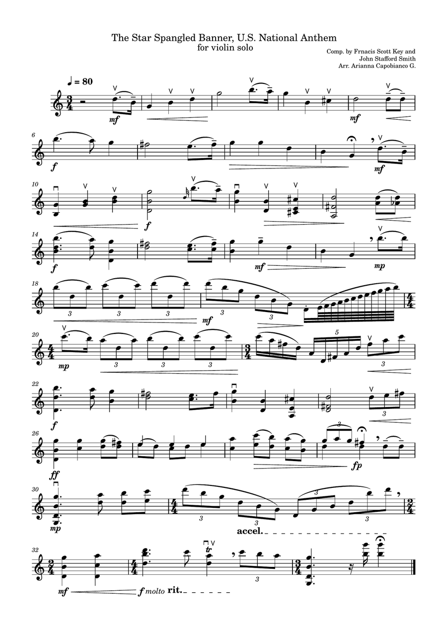 The Star Spangled Banner, U.S. National Anthem