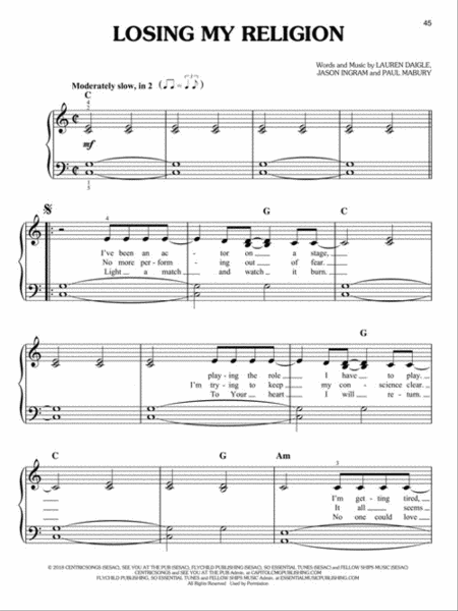 Lauren Daigle – Look Up Child Easy Piano scores gallery preview page 5