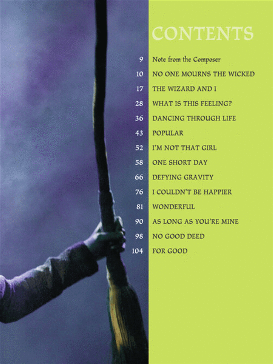 Wicked (Vocal Selections) Piano, Vocal scores gallery preview page 2