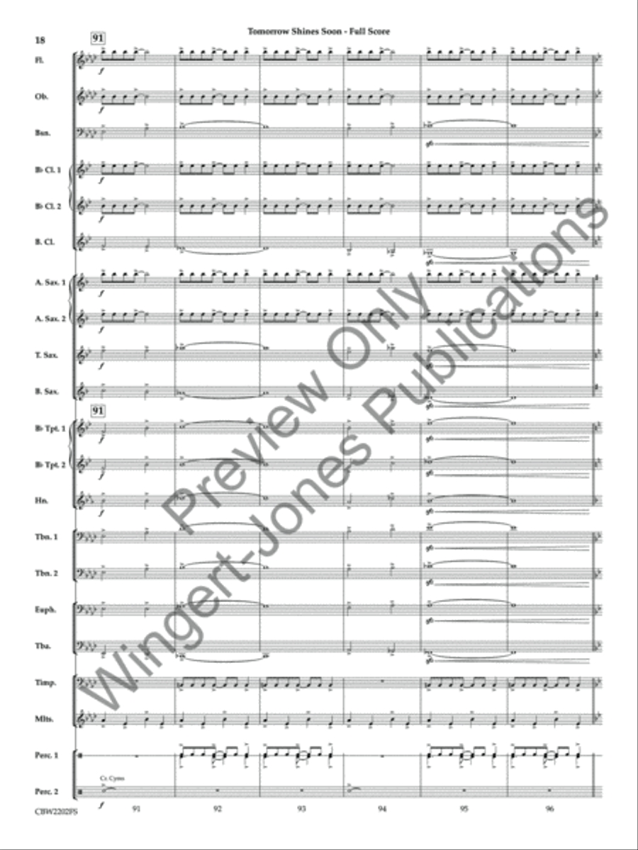 Tomorrow Shines Soon (Score) Concert Band scores gallery preview page 19