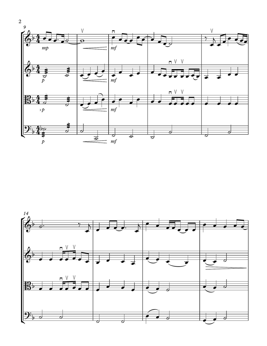 Can You Feel The Love Tonight String Quartet scores gallery preview page 2