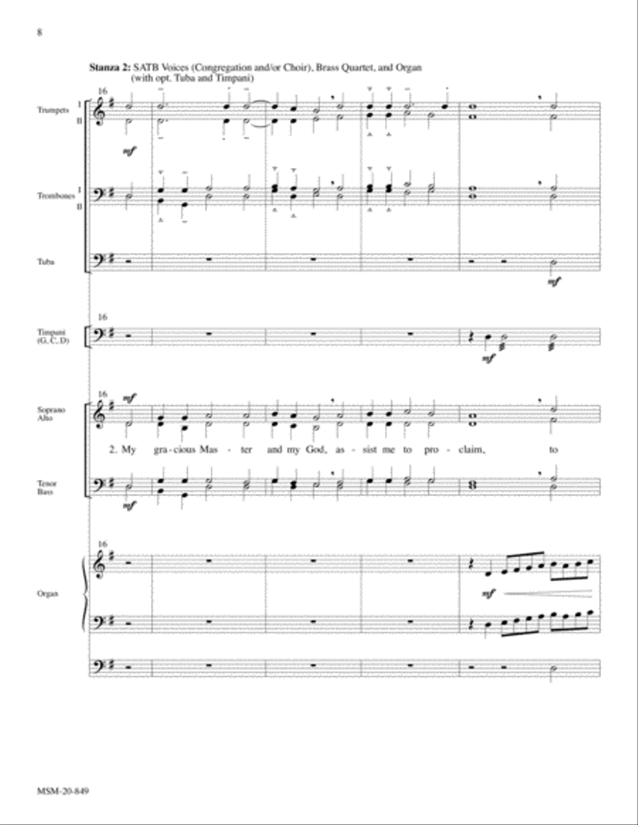 Festive Hymn Settings, Set 8 Hymns of Praise and Jubilation 4-Part scores gallery preview page 4