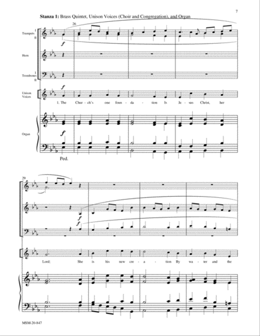 The Church's One Foundation 4-Part scores gallery preview page 3