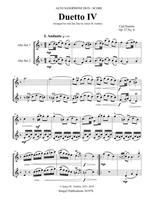 Stamitz: Duet Op. 27 No. 4 for Alto Sax Duo