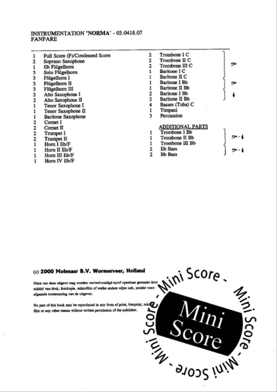 Norma Ouverture Fanfare Band scores gallery preview page 6