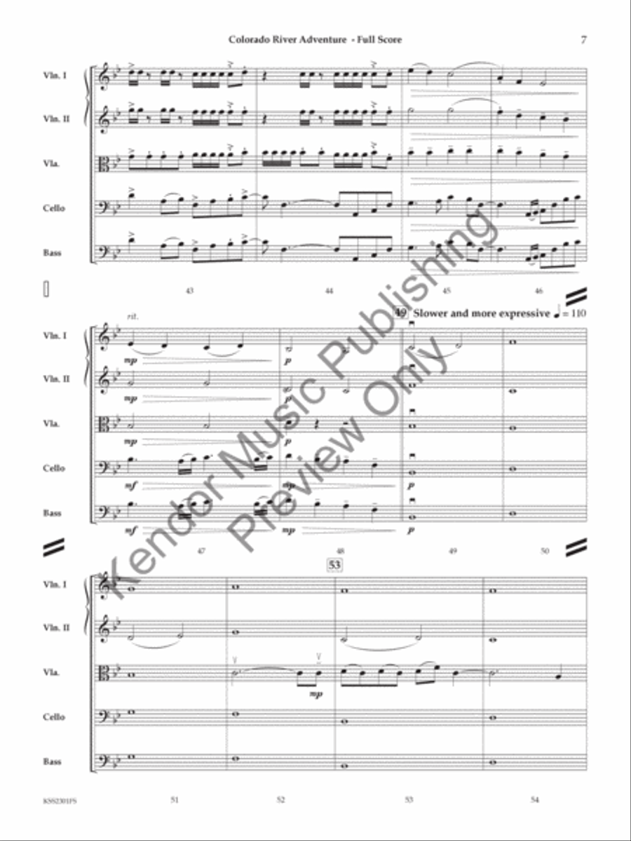 Colorado River Adventure Colorado River Adventure String Orchestra scores gallery preview page 8