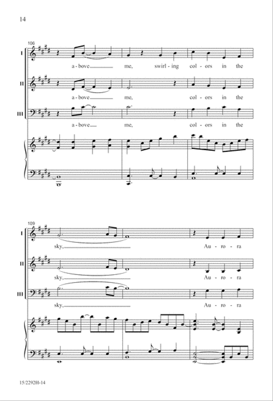 Aurora Borealis 3-Part scores gallery preview page 15