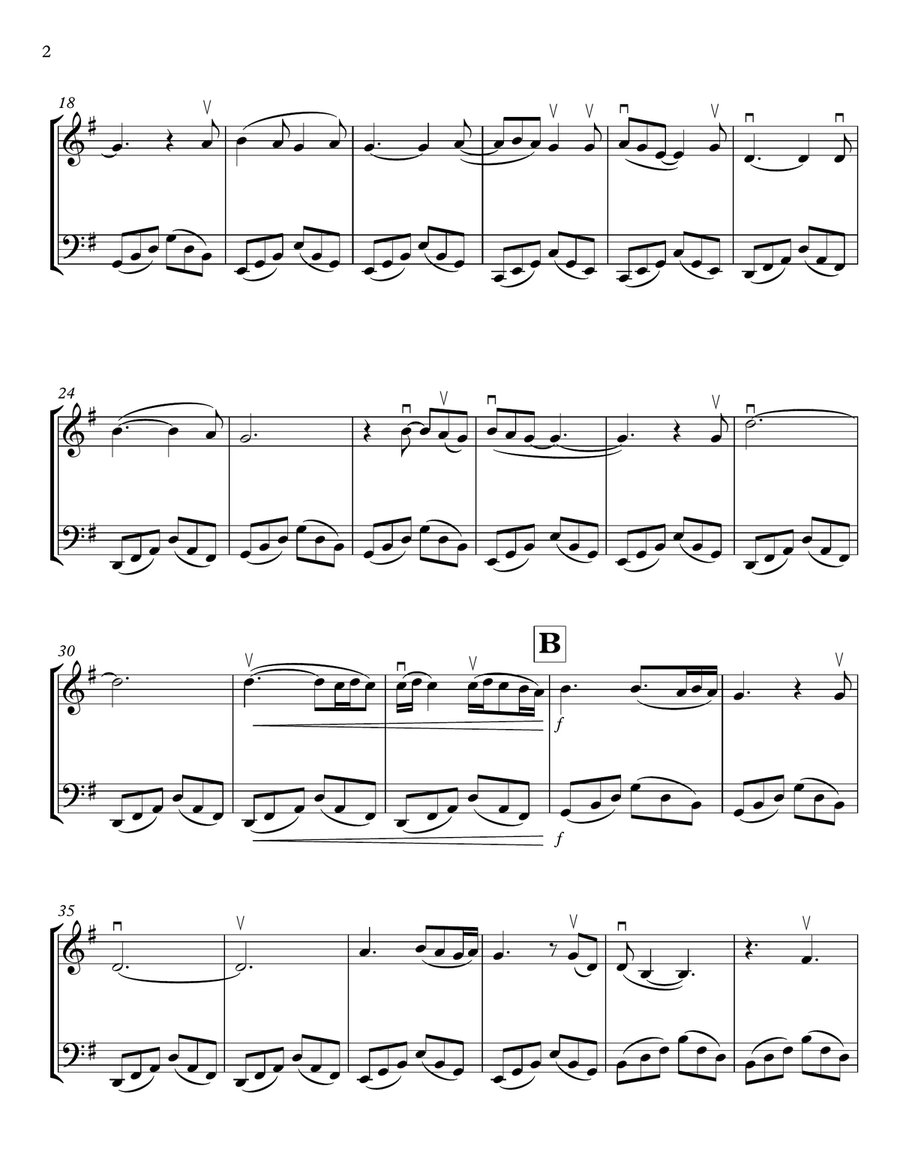 Unchained Melody String Duet scores gallery preview page 2