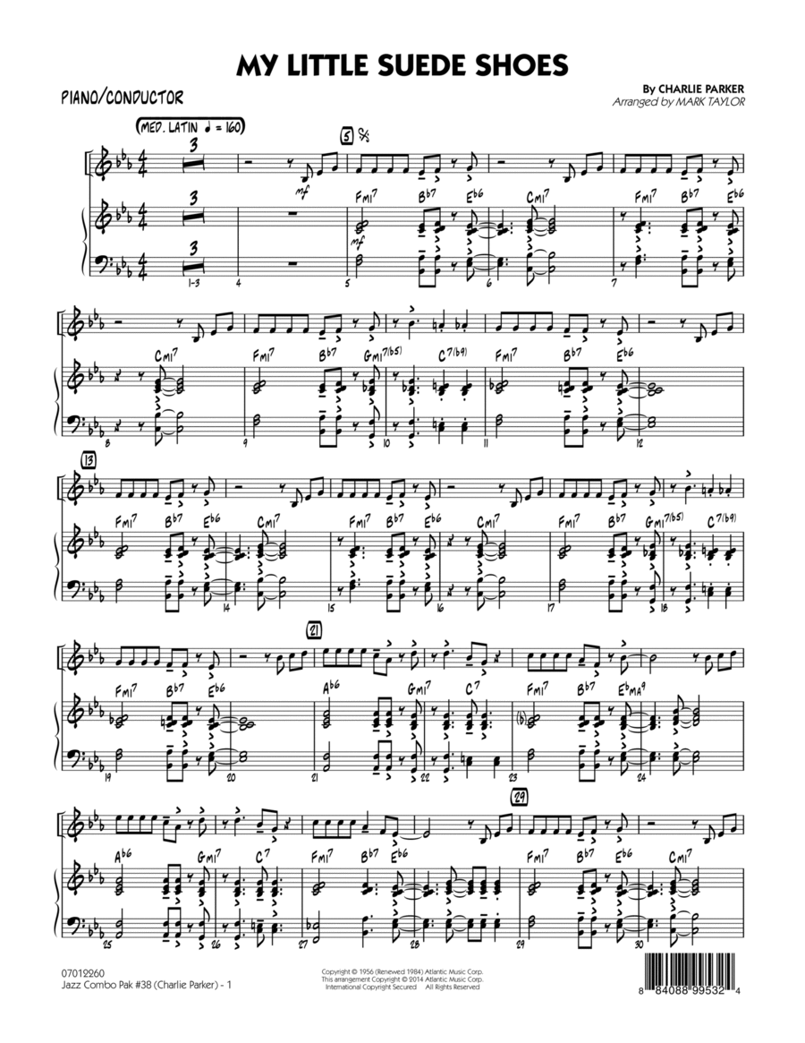 Jazz Combo Pak #38 (Charlie Parker) - Piano/Conductor Score Jazz Ensemble scores gallery preview page 1