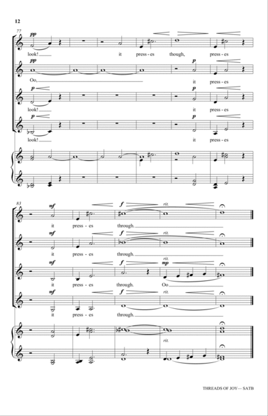 Threads Of Joy SSAA scores gallery preview page 10