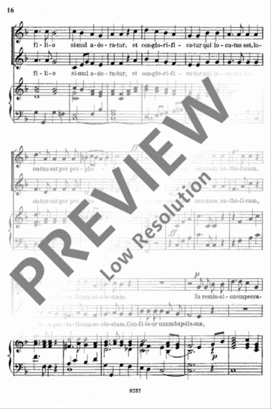 Missa brevis Organ Accompaniment scores gallery preview page 17