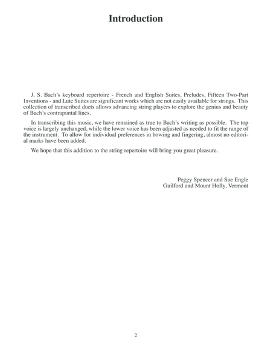 J.S. Bach: Duets for Two Violins String Duet scores gallery preview page 3