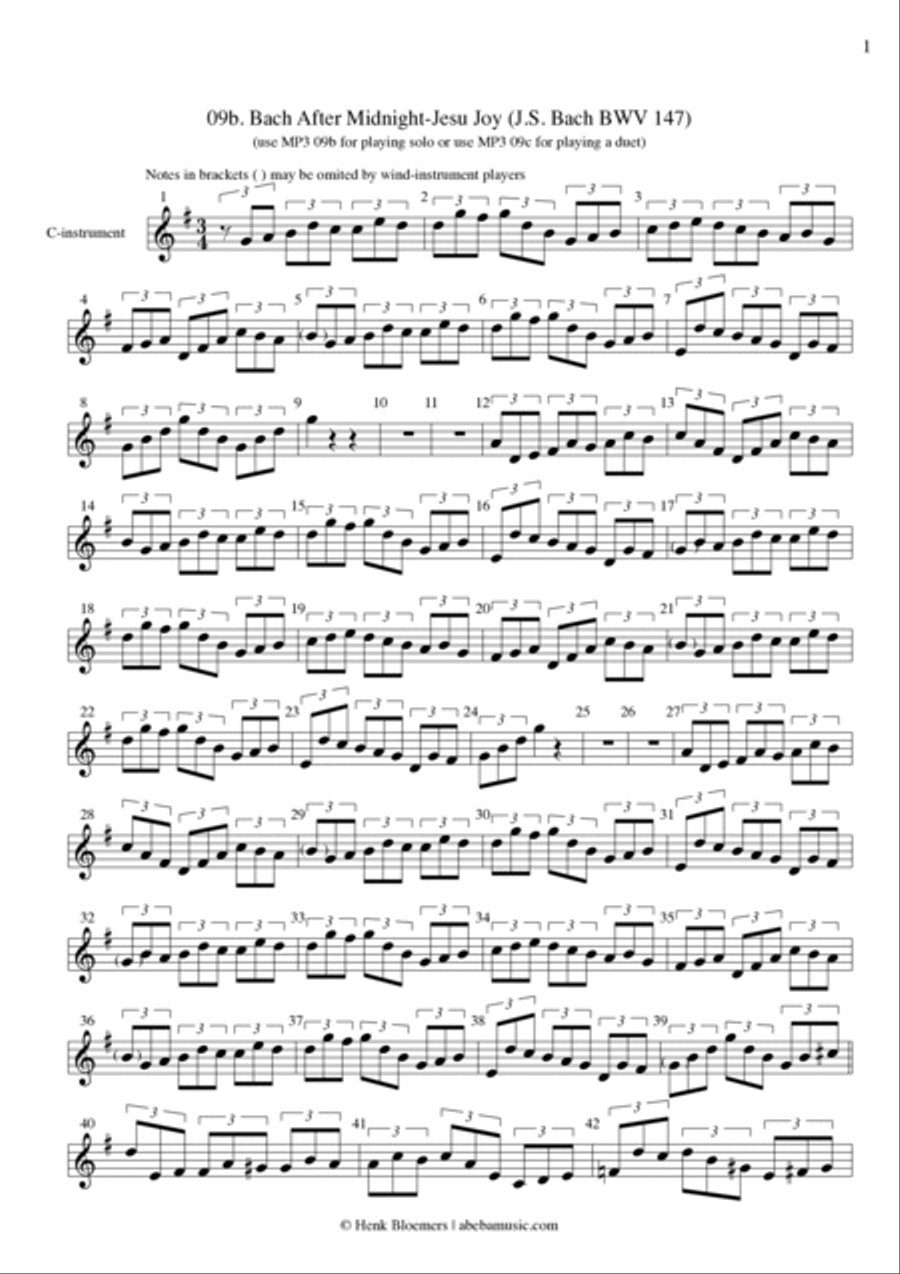 Jesu Joy from Bach BWV 147 Small Ensemble scores gallery preview page 6