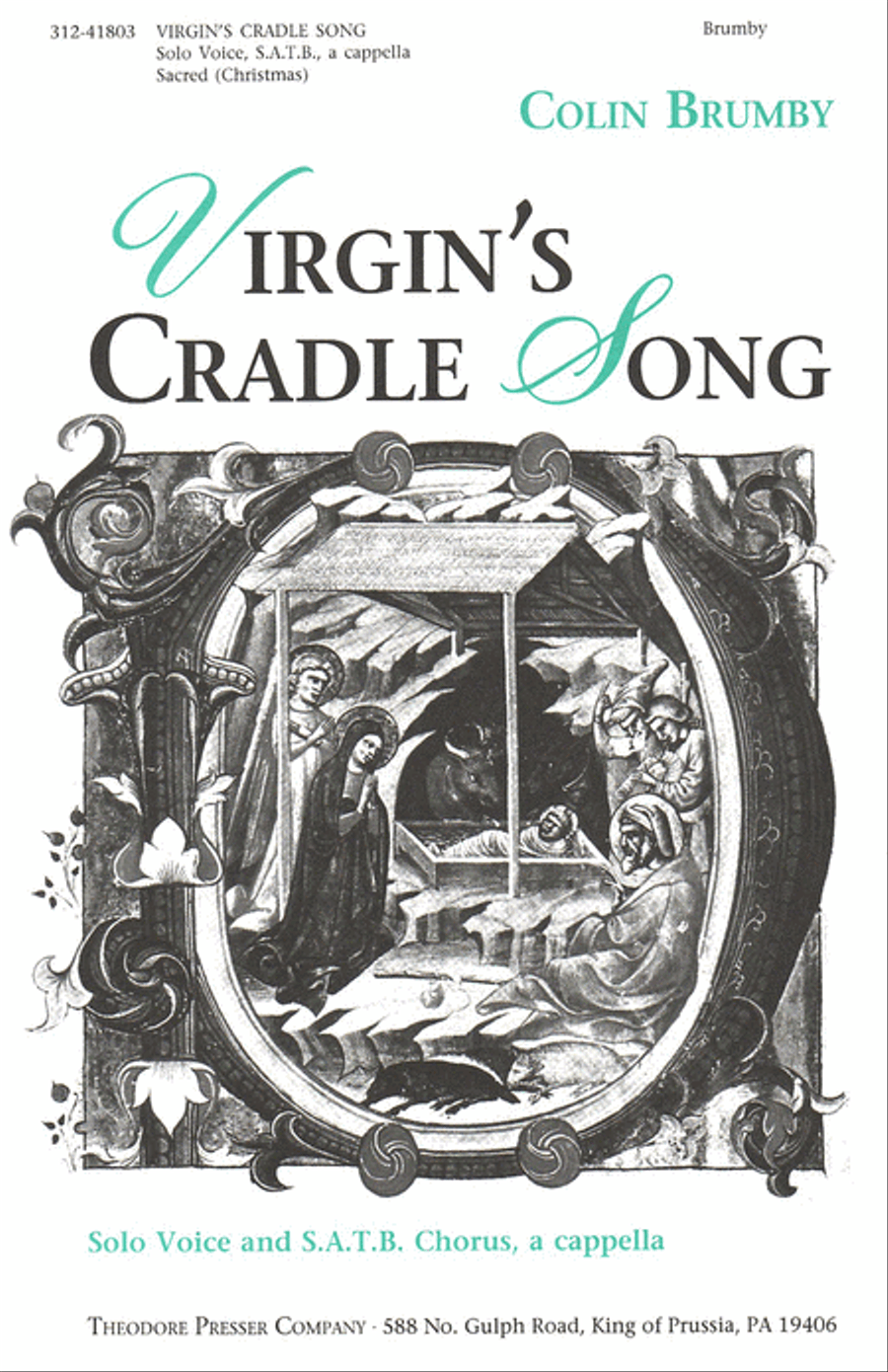 Virgin's Cradle Song 4-Part scores gallery preview page 1