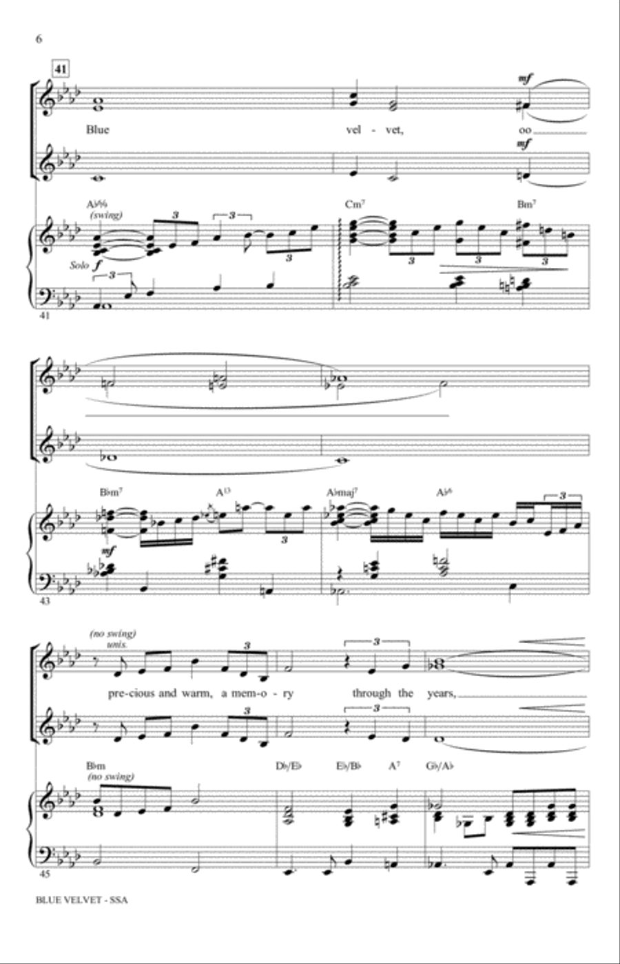 Blue Velvet Blue Velvet SSA scores gallery preview page 6