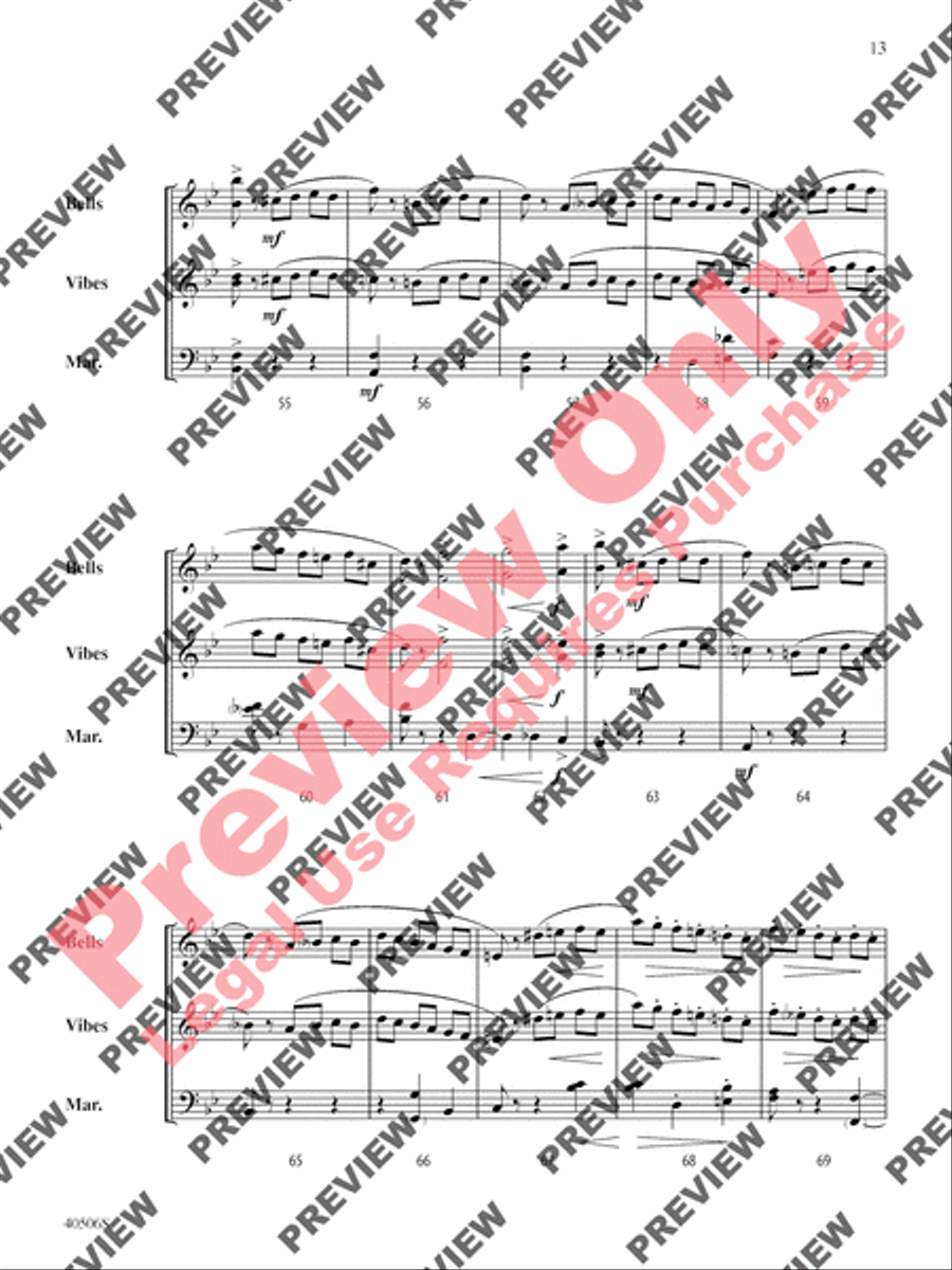 Classic Mallet Trios -- Tchaikovsky Small Ensemble scores gallery preview page 34