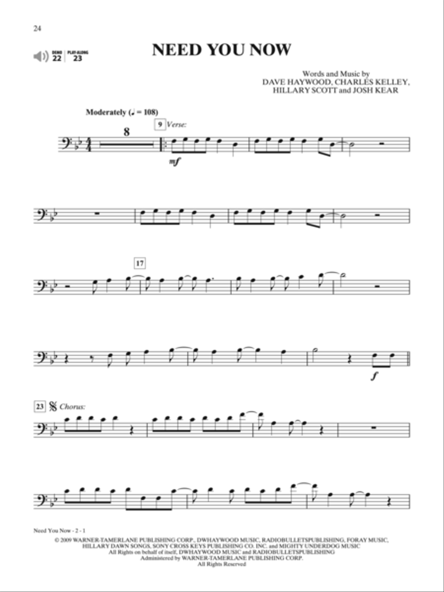 Pop & Rock Hits Instrumental Solos Trombone scores gallery preview page 5