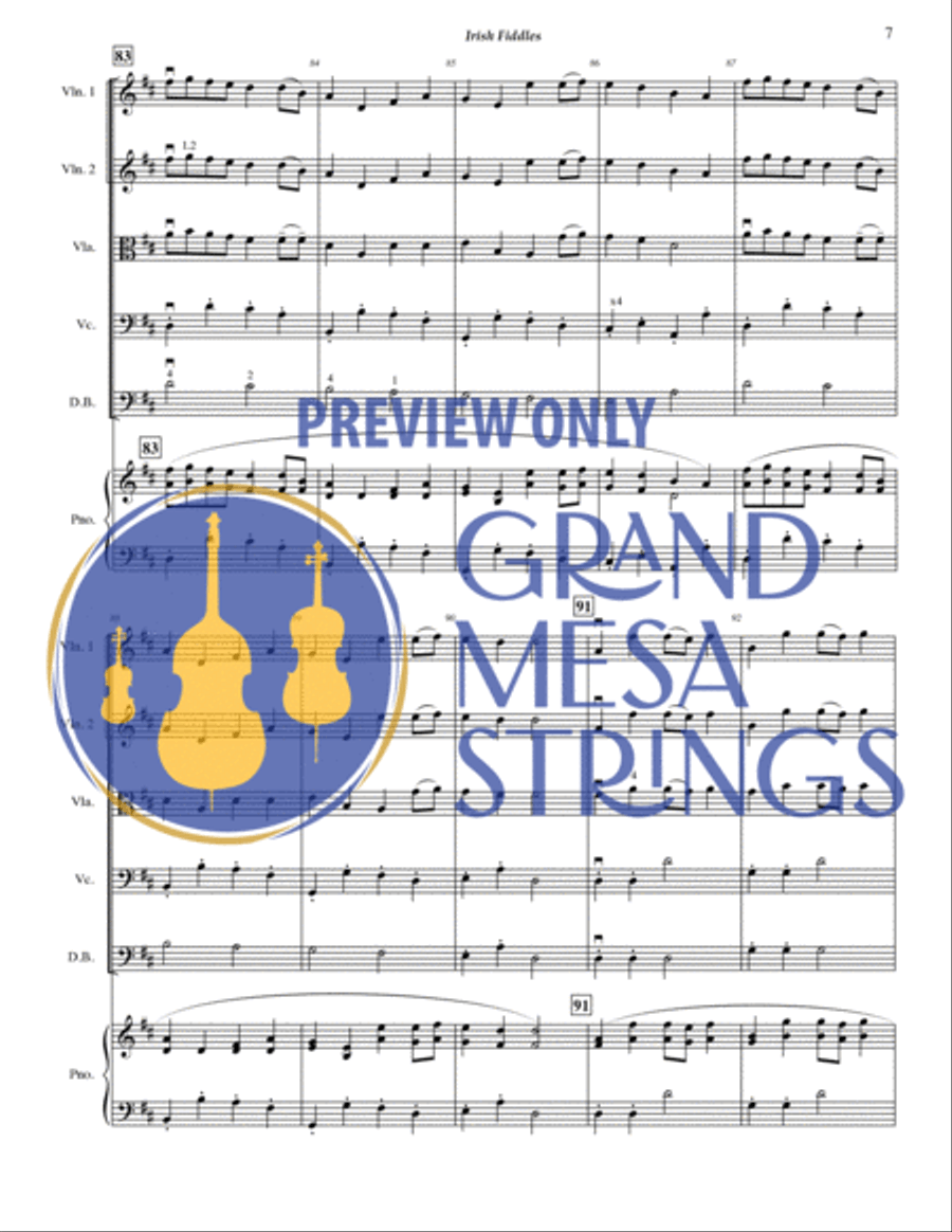 Irish Fiddles String Orchestra scores gallery preview page 8