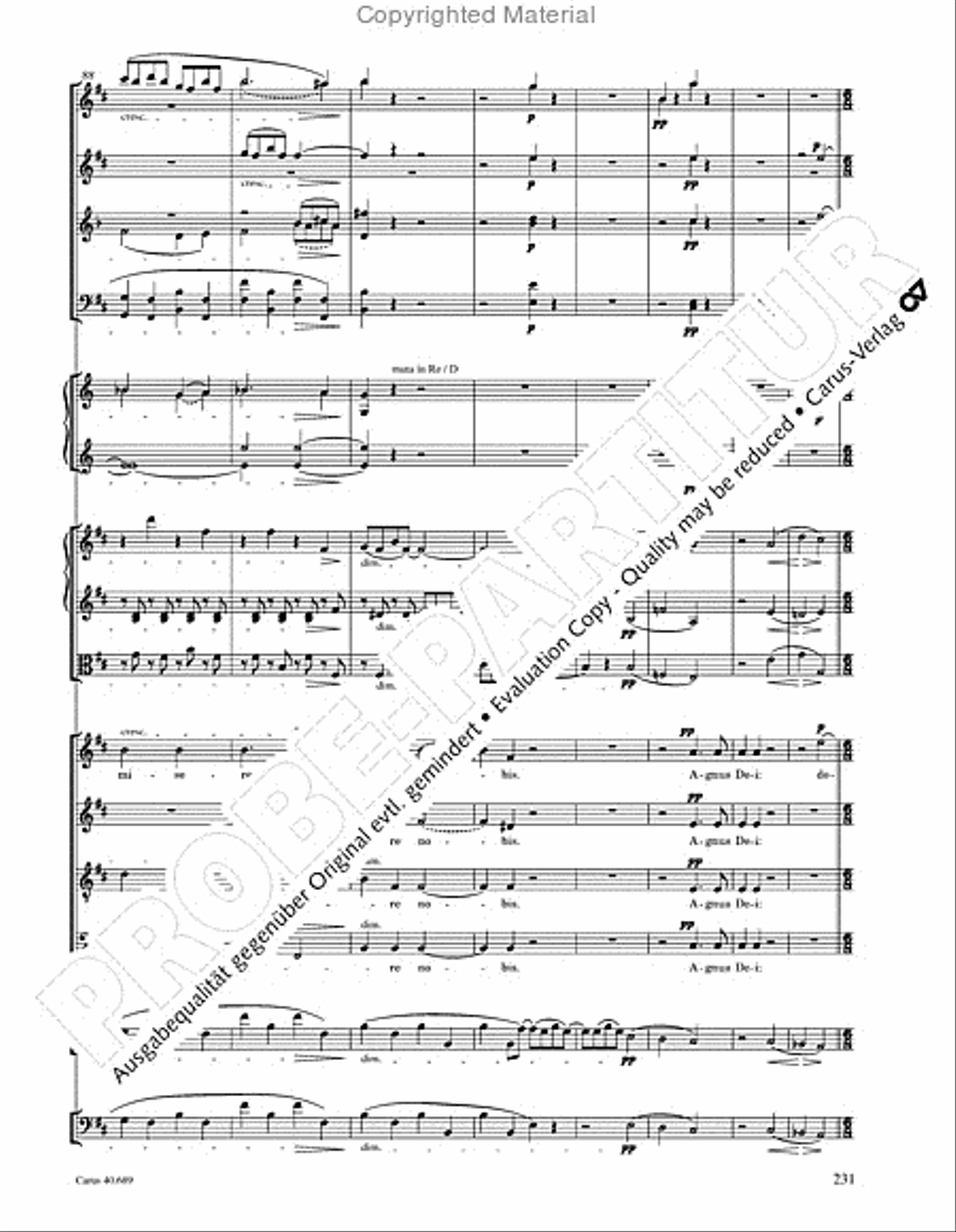 Missa solemnis Missa solemnis 4-Part scores gallery preview page 247