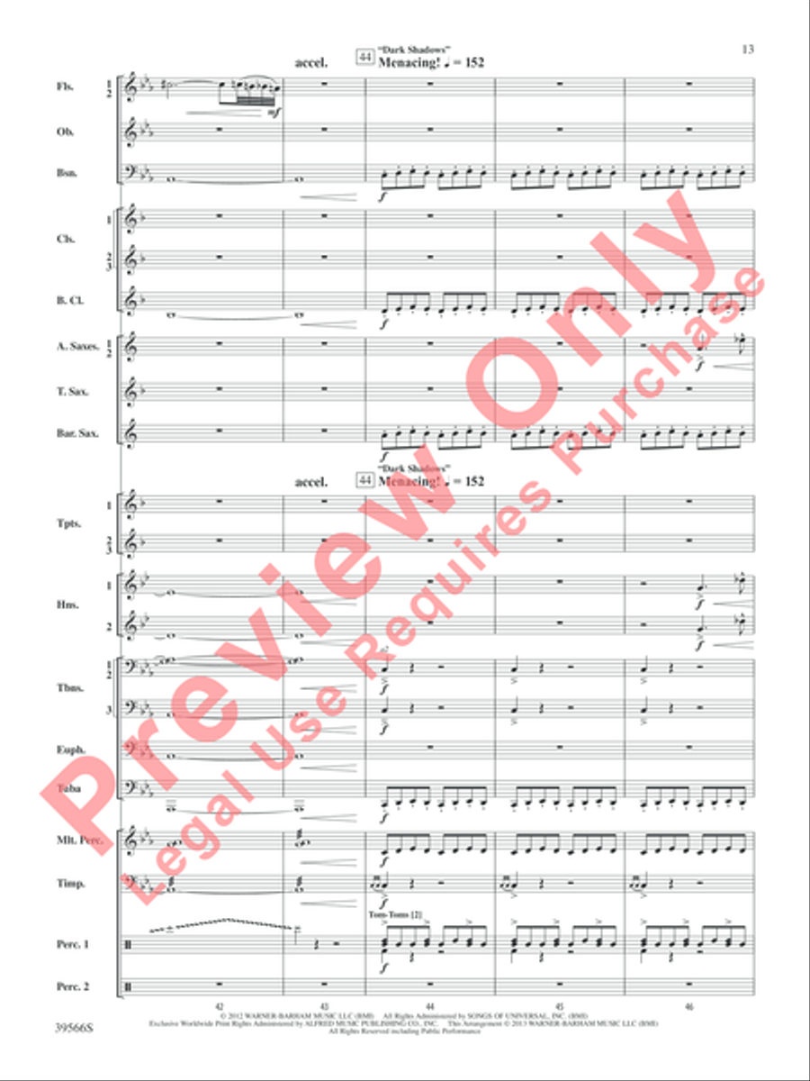 At the Movies with Danny Elfman Concert Band scores gallery preview page 14