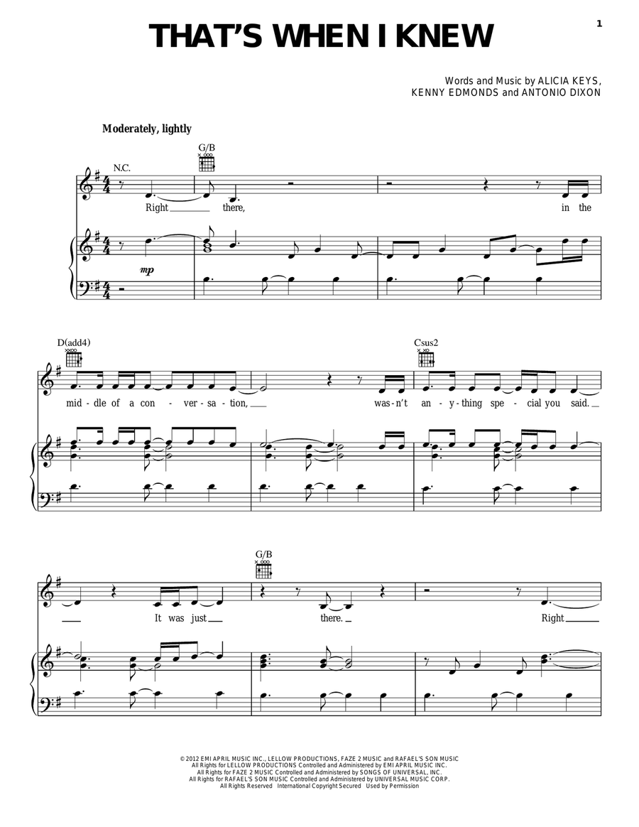 That's When I Knew Acoustic Guitar scores gallery preview page 1