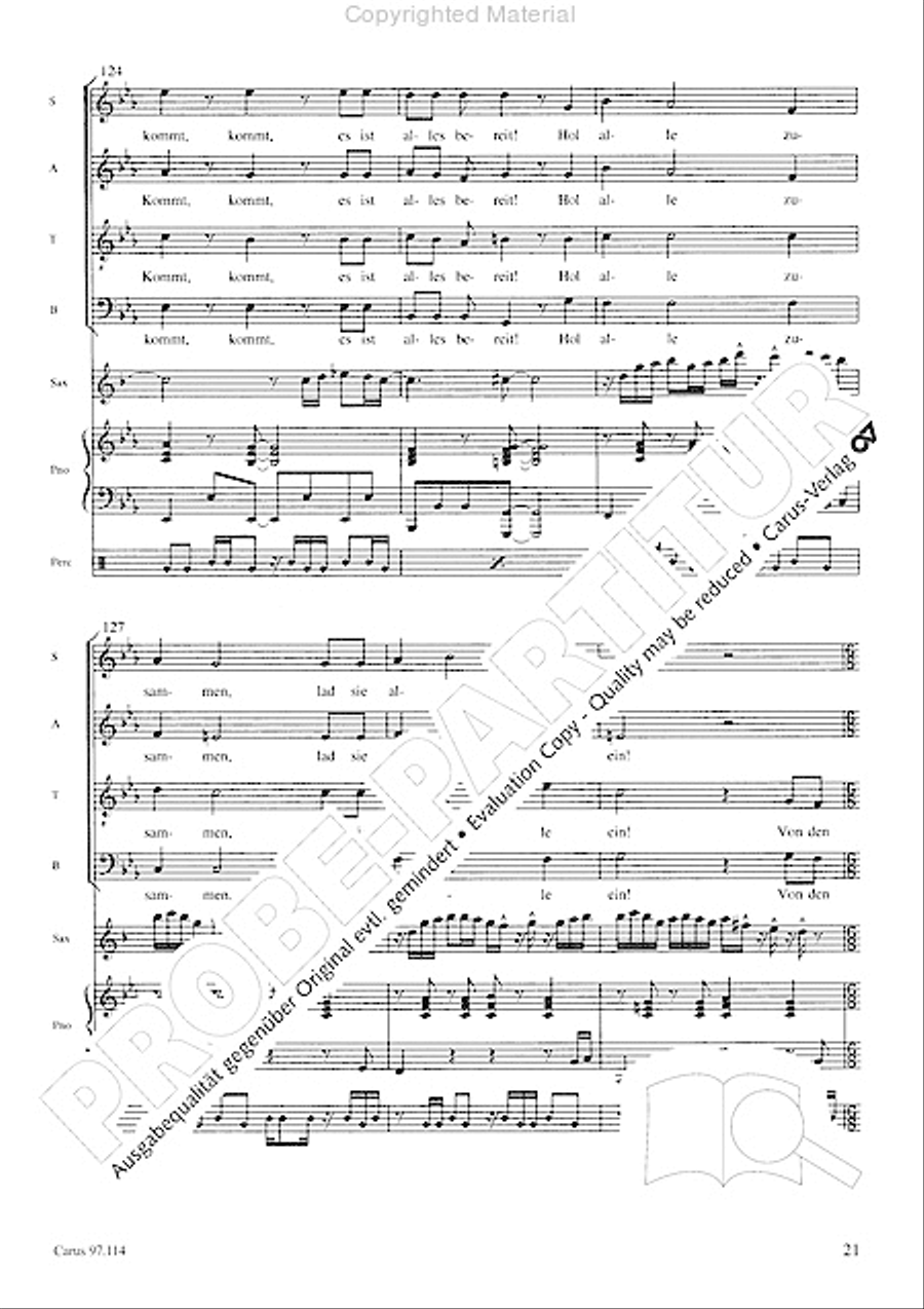 Kommt, es ist alles bereit 4-Part scores gallery preview page 22