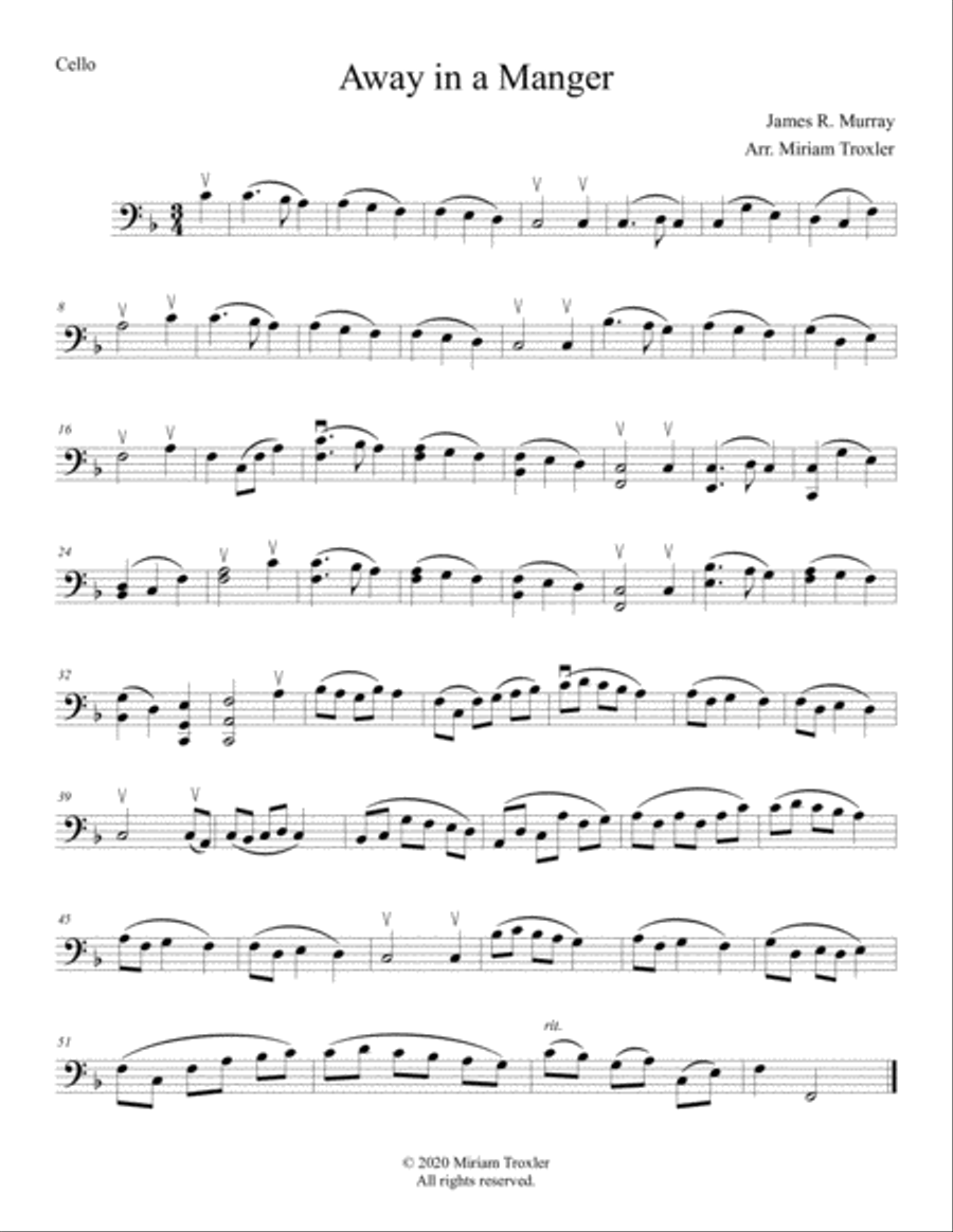 Traditional Christmas Carols for Solo Cello Cello Solo scores gallery preview page 3