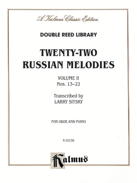 Twenty-two Russian Melodies For Oboe, Volume 2