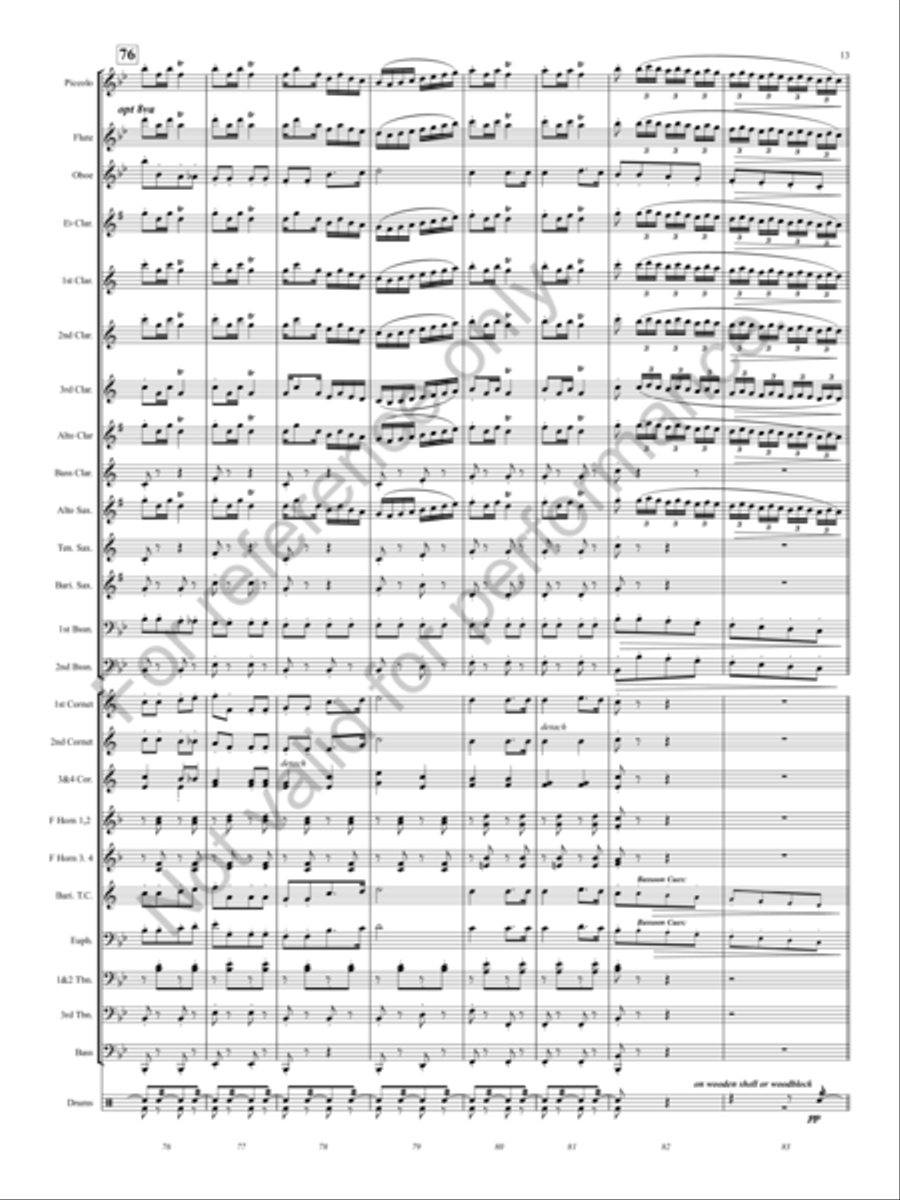 Marching Through Georgia Concert Band scores gallery preview page 10