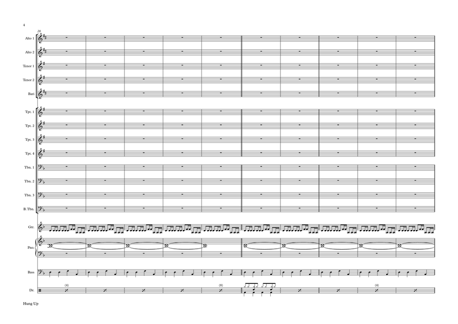 Hung Up Large Ensemble scores gallery preview page 4