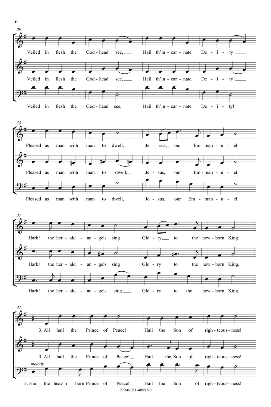 Holiday Carols for SAB Choirs 3-Part scores gallery preview page 6