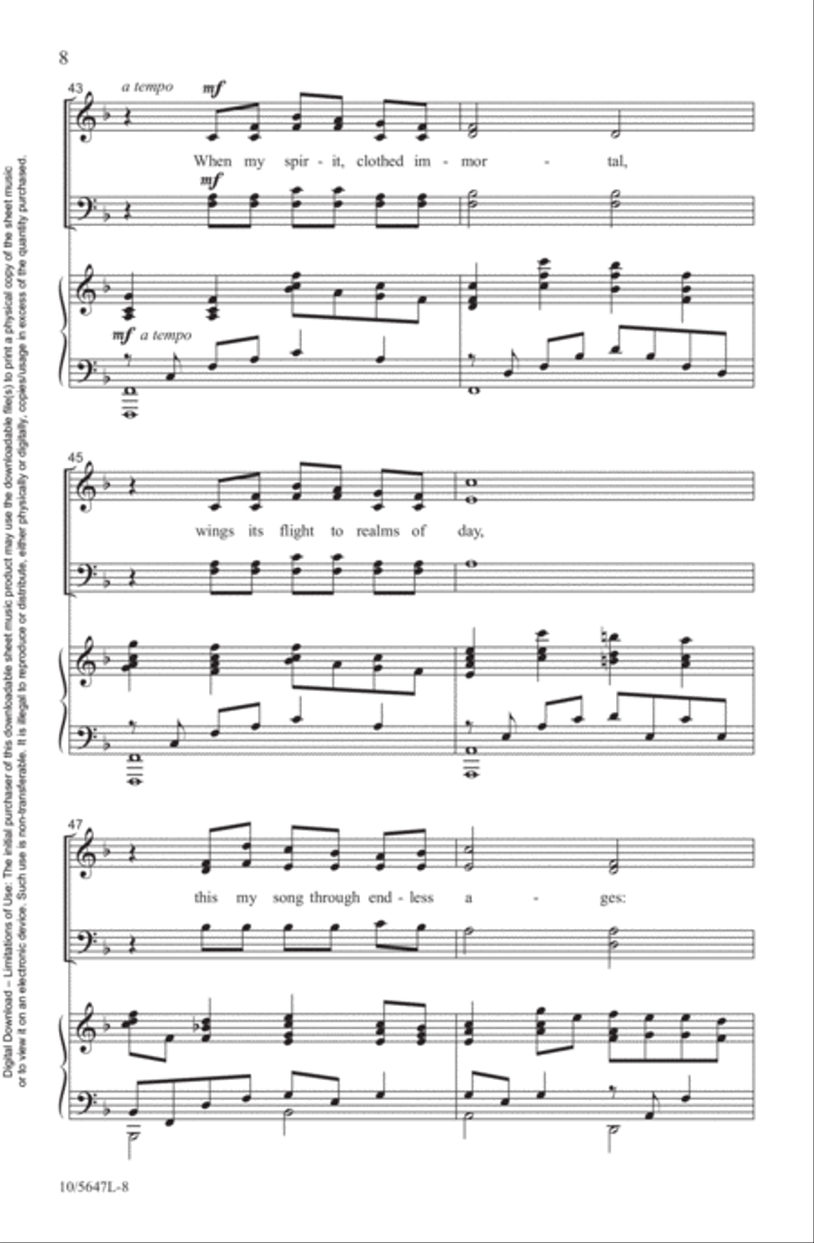 Jesus Leads Me All the Way 4-Part scores gallery preview page 8