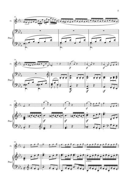 Bagatelle OP. 33 No. 1 arr. flute and piano image number null