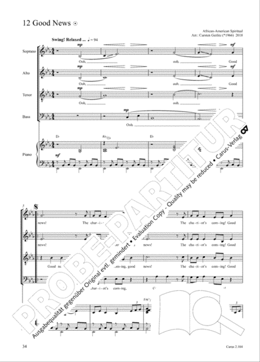 Hallelujah. Gospels and Spirituals for mixed choir Mixed Choir scores gallery preview page 22
