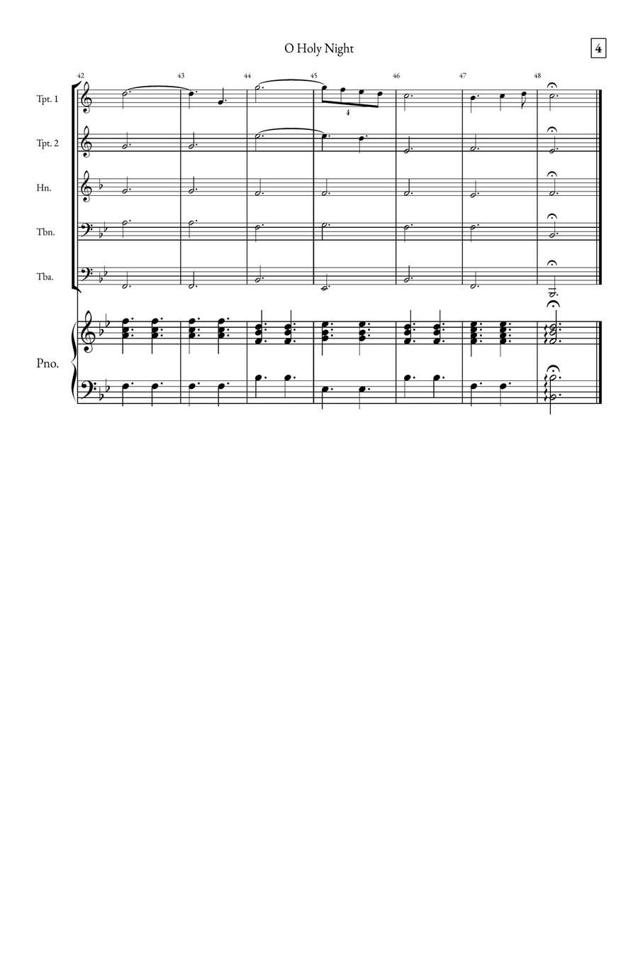 O Holy Night Small Ensemble scores gallery preview page 4