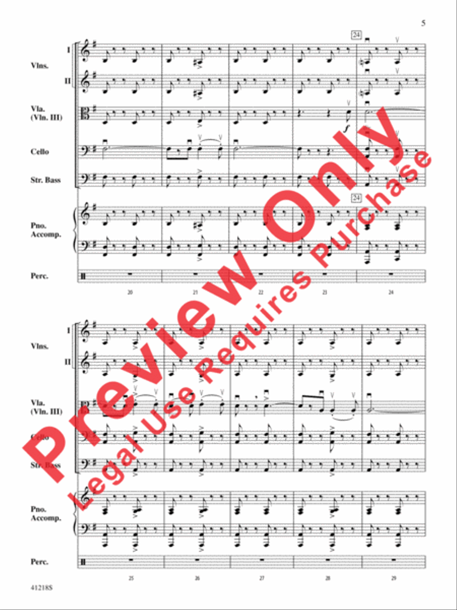 Funiculì, Funiculà Funiculì, Funiculà String Orchestra scores gallery preview page 6