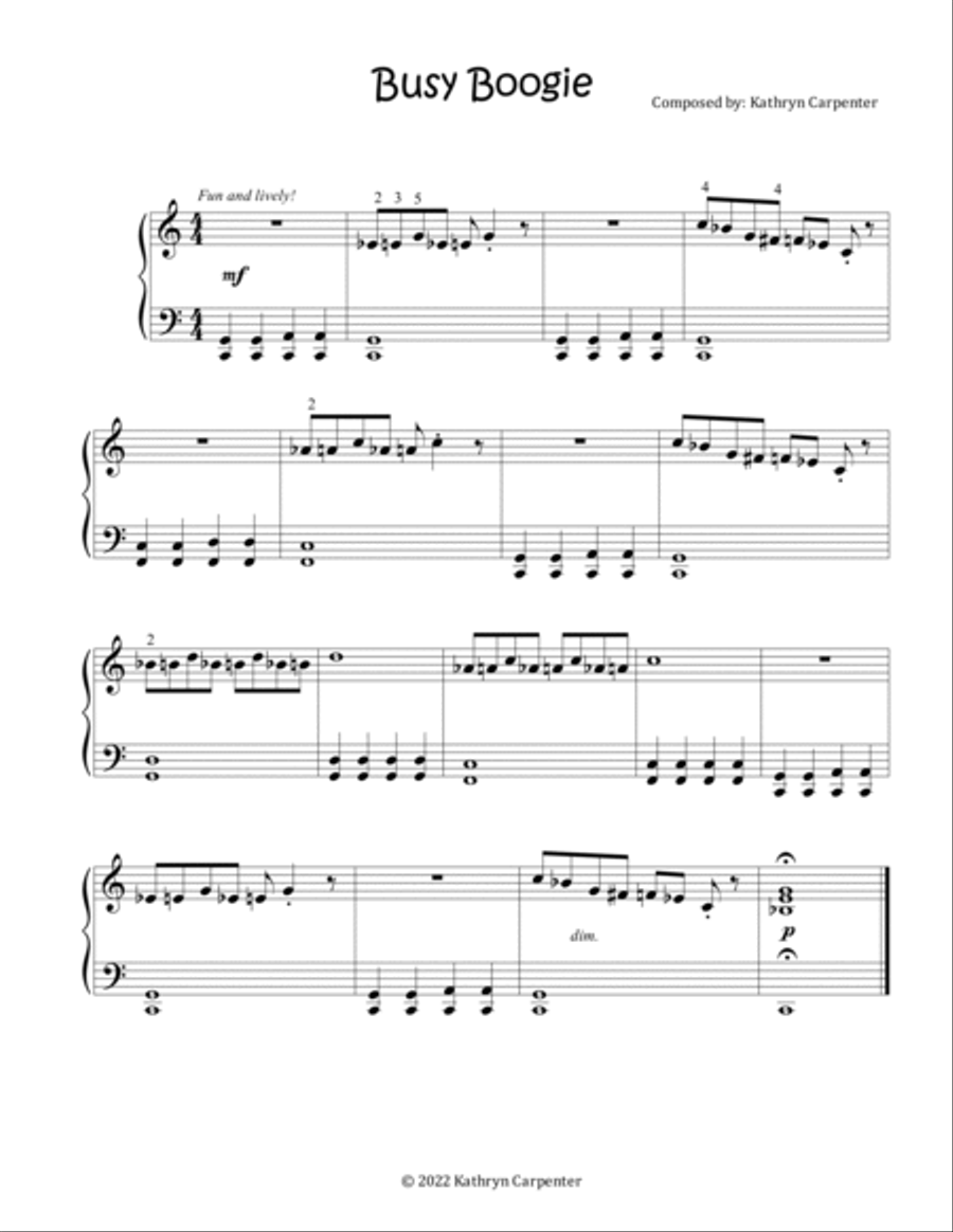 It's Time to Boogie: Jazz Piano for Kids Piano Solo scores gallery preview page 2