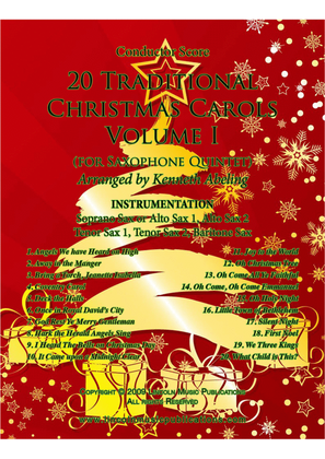 20 Traditional Christmas Carols Volume I (for Saxophone Quintet SATTB or AATTB)