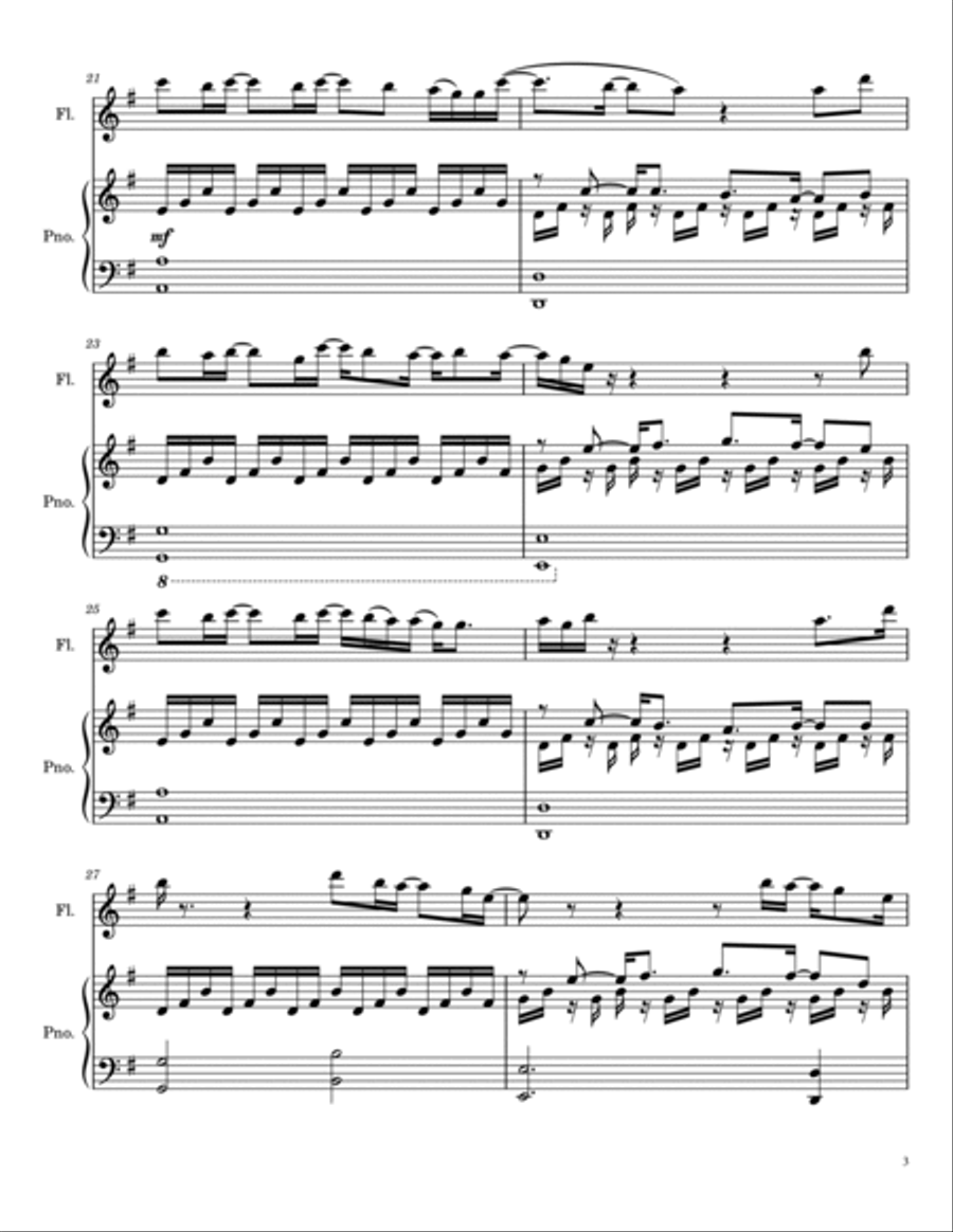 Break My Heart Again Flute Solo scores gallery preview page 3