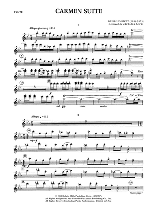 Carmen Suite: Flute