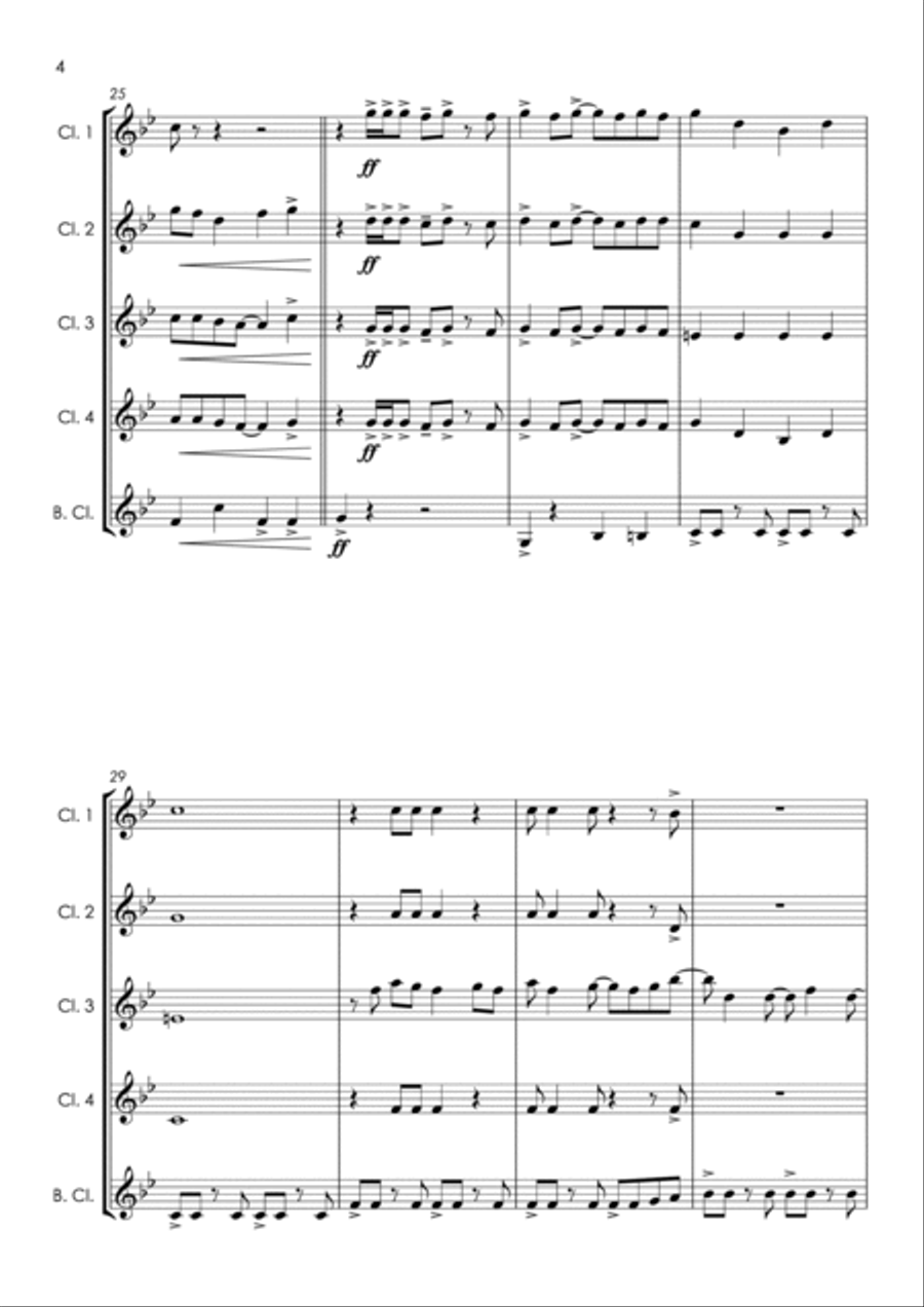 Crocodile Rock Crocodile Rock Clarinet Quintet scores gallery preview page 6