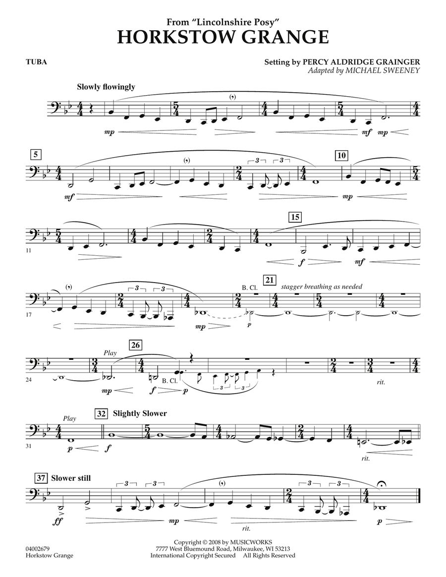 Horkstow Grange - Tuba Horkstow Grange - Tuba Concert Band scores gallery preview page 1