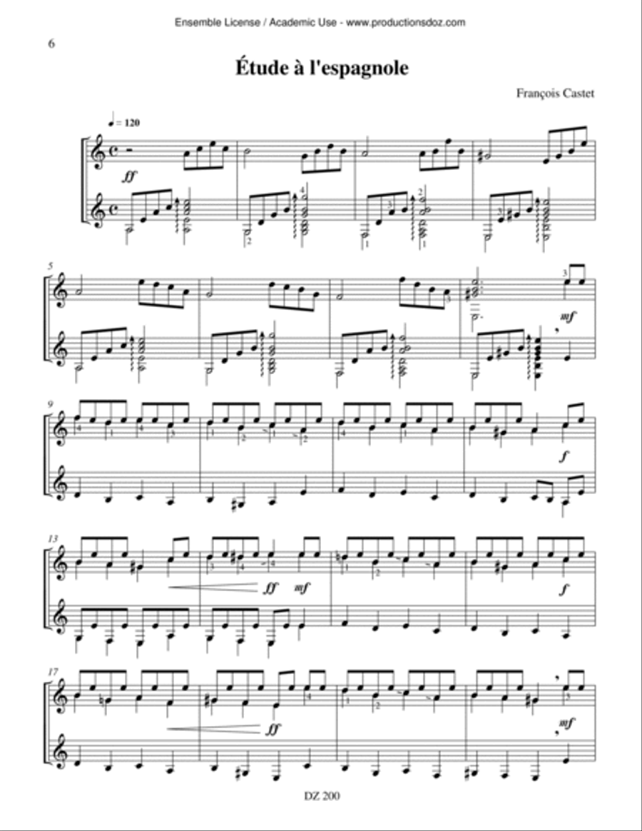 Nos premiers duos, vol. 2 Classical Guitar scores gallery preview page 6